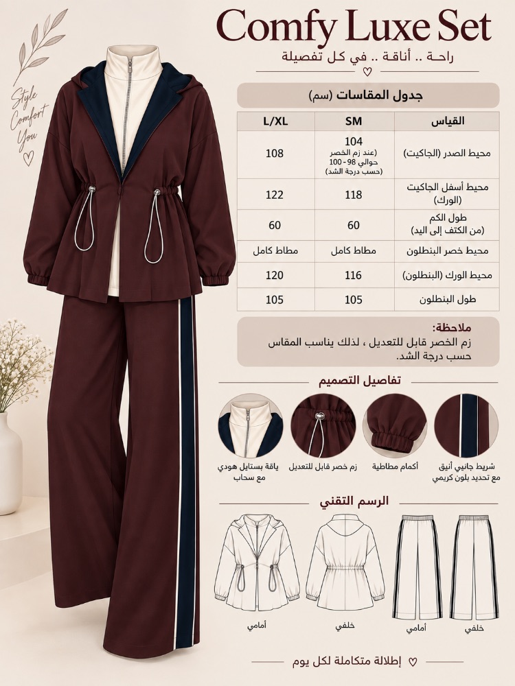 طقم comfy luxe set
